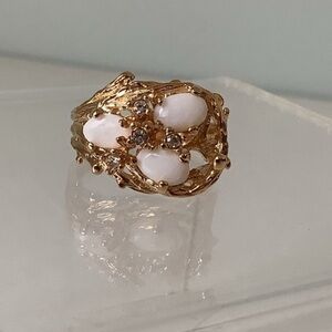 NEW vintage cocktail ring Opal Twig Branch